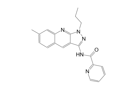 N-(7-methyl-1-propyl-1H-pyrazolo[3,4-b]quinolin-3-yl)-2-pyridinecarboxamide