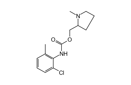 2-chloro-6-methylcarbanilic acid, (1-methyl-2-pyrrolidinyl)methyl ester