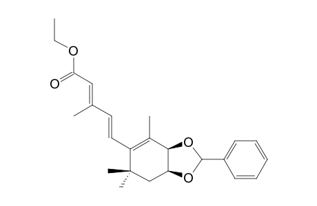 (+/-)-5-[3',4'-(BENZYLIDENEDIOXY)-3',4'-DIHYDROXY-2',6',6'-TRIMETHYLCYCLOHEX-1'-ENYL]-3-METHYLPENTA-2,4-DIENOIC-ACID-ETHYLESTER