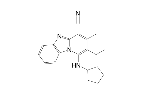 1-(cyclopentylamino)-2-ethyl-3-methylpyrido[1,2-a]benzimidazole-4-carbonitrile