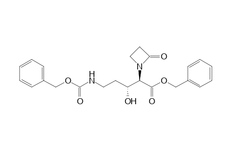 Benzyl[(2R,3R)-5-[N-(benzyloxycarbonyl)amino]-3-hydroxy-2-(2-oxoazetidin-1-yl)]-pentanoat