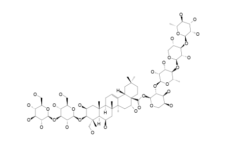 #8;3-O-[BETA-D-GLUCOPYRANOSYL-(1->3)-BETA-D-GLUCOPYRANOSYL]-28-O-[ALPHA-L-RHAMNOPYRANOSYL-(1->3)-BETA-D-XYLOPYRANOSYL-(1->4)-ALPHA-L-RHAMNOPYRANOSYL-(1->2)-ALP