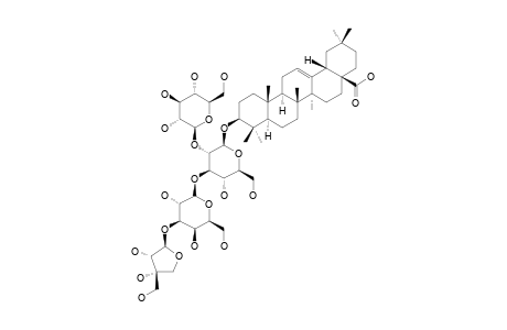 3-O-BETA-D-APIOFURANOSYL-(1->3)-BETA-D-GALACTOPYRANOSYL-(1->3)-[BETA-D-GLUCOPYRANOSYL-(1->2)]-BETA-D-GLUCOPYRANOSYL-OLEANOLIC-ACID