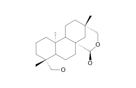 15-beta,19-DIHYDROXY-15,16-EPOXY-SECO-BEYERAN;(P.386)