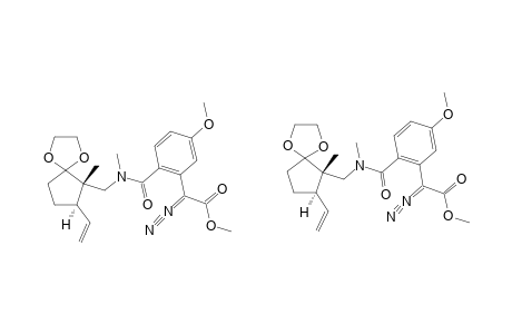 2-[5-METHOXY-2-[N-METHYL-(6-METHYL-7-VINYL-1,4-DIOXASPIRO-[4,4]-NONAN-6-YL-METHYLAMINOCARBONYL]-PHENYL-2-DIAZOACETIC-ACID-METHYLESTER