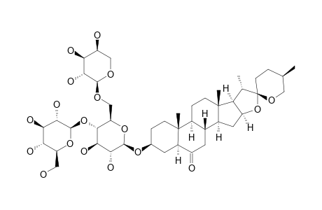 (25-R)-SPIROSTAN-3-BETA-OL-6-ONE-3-O-[BETA-D-GLUCOPYRANOSYL-(1->4)]-[ALPHA-L-ARABINOPYRANOSYL-(1->6)]-BETA