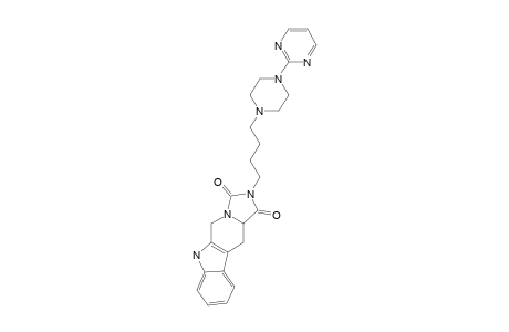 (-)-2-(4-[4-(2-PYRIMIDINYL)-1-PIPERAZINYL]-BUTYL)-5,6,11,11A-TETRAHYDRO-1H-IMIDAZO-[1',5':1,6]-PYRIDO-[3,4-B]-INDOLE-1,3(2H)-DIONE