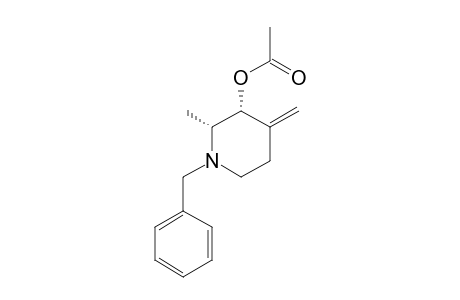 N-BENZYL-2-ALPHA-METHYL-3-ALPHA-ACETOXY-4-METHYLIDENEPIPERIDINE