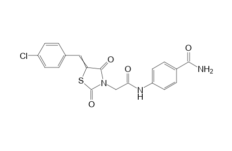 4-{2-[5-(4-Chlorobenzylidene)-2,4-dioxothiazolidin-3-yl]acetamido}benzamide