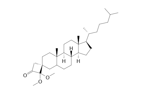 (3S)-2',2'-dimethoxy-spiro[cholestane-3,1'-cyclobutan]-3'-one