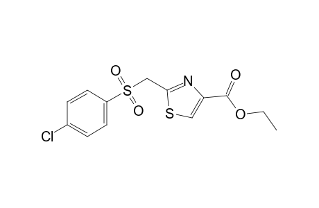 2-{[(p-chlorophenyl)sulfonyl]methyl}-4-thiazolecarboxylic acid, ethyl ester