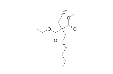 (E)-(2-HEXENYL)-(2-PROPYNYL)-PROPANEDIOIC-ACID-DIETHYLESTER