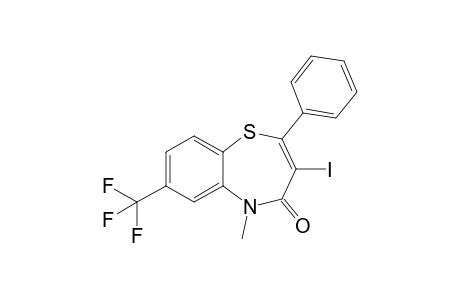 3-Iodo-5-methyl-2-phenyl-7-(trifluoromethyl)benzo[b][1,4]thiazepin-4(5H)-one