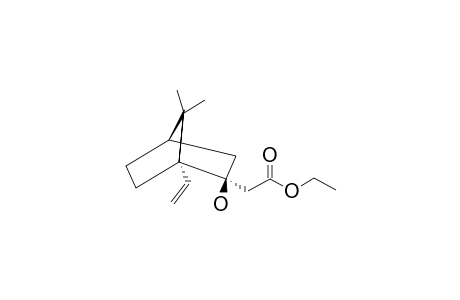 (-)-(1S,2S,4R)-1-VINYL-2-HYDROXY-7,7-DIMETHYL-2-ETHOXYCARBONYLMETHYL-BICYCLO-[2.2.1]-HEPTANE