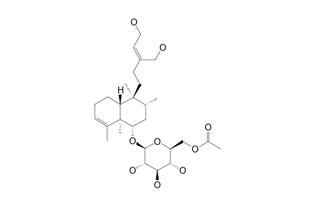 SALVIGRESIDE-B;6-ALPHA-O-(6-O-ACETYL-BETA-D-GLUCOPYRANOSYL)-15,16-DIHYDROXY-CLERODA-3,13(14)-DIEN