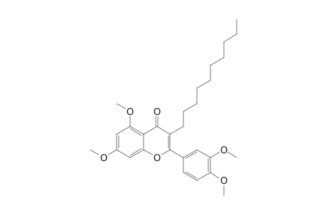 3-DECYL-3',4',5,7-TETRAMETHOXYFLAVONE