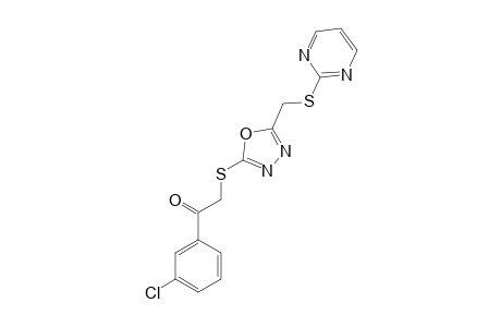 2-[5-[(PYRIMIDIN-2-YLTHIO)-METHYL]-1,3,4-OXADIAZOL-2-YLTHIO]-3'-CHLOROACETOPHENONE