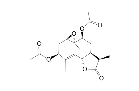 1-BETA,10-ALPHA-EPOXY-3-BETA,9-BETA-DIACETOXY-11-ALPHA,13-DIHYDRO-COSTUNOLIDE