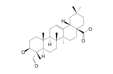 GYPSOGENIN;3-BETA-HYDROXY-OLEAN-12-EN-23-AL-28-OIC-ACID