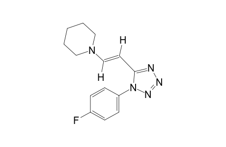 trans-1-(p-fluorophenyl)-5-(2-piperidinovinyl)-1H-tetrazole