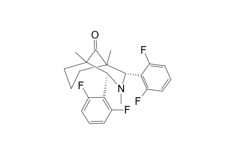 1,3,5-TRIMETHYL-2,4-BIS-(2,6-DIFLUOROPHENYL)-3-AZABICYCLO-[3.3.1]-NONAN-9-ONE