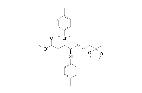 Methyl (5E,3S,4R)-3,4-Bis[dimethyl(4-methylphenyl)silyl]-7-(2-methyldioxolan-2-yl)hept-5-enoate