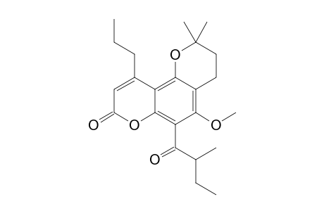 3,4-DIHYDRO-5-METHOXY-2,2-DIMETHYL-6-(2-METHYL-BUTANOYL)-10-PROPYL-2H,8H-BENZO-[1,2-B:3,4-B']-DIPYRAN-8-ONE