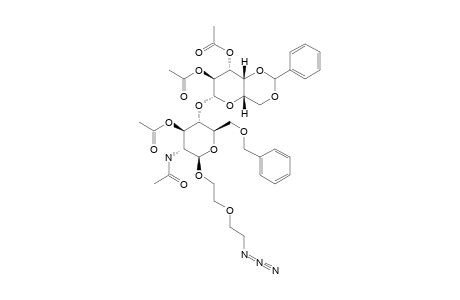 #16;5-AZIDO-3-OXAPENTYL_(2,3-DI-O-ACETYL-4,6-O-BENZYLIDENE-BETA-D-GALACTOPYRANOSYL)-(1->4)-2-ACETAMIDO-3-O-ACETYL-6-O-BENZYL-2-DEOXY-BETA-D-GLUCOPYRANOSIDE