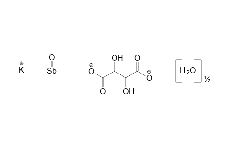 POTASSIUM ANTIMONY(III) OXIDE TARTRATE, HEMIHYDRATE