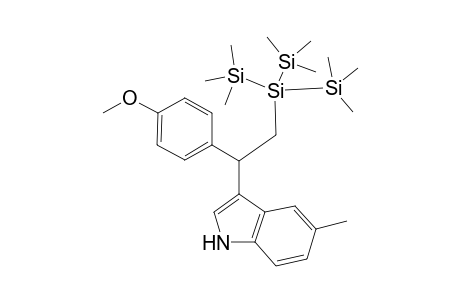 3-(2-(1,1,1,3,3,3-hexamethyl-2-(trimethylsilyl)trisilan-2-yl)-1-(4-methoxyphenyl)ethyl)-5-methyl-1H-indole