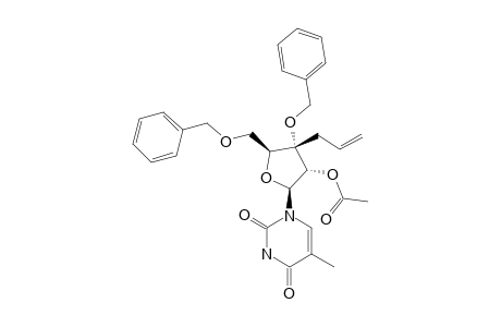 1-(2-O-ACETYL-3-C-ALLYL-3,5-DI-O-BENZYL-BETA-D-RIBOFURANOSYL)-THYMINE