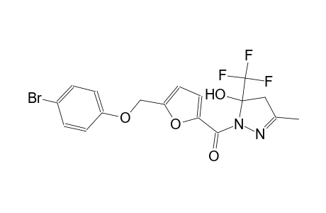 1-{5-[(4-bromophenoxy)methyl]-2-furoyl}-3-methyl-5-(trifluoromethyl)-4,5-dihydro-1H-pyrazol-5-ol