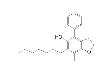 6-Heptyl-7-methyl-4-phenyl-2,3-dihydro-1-benzofuran-5-ol