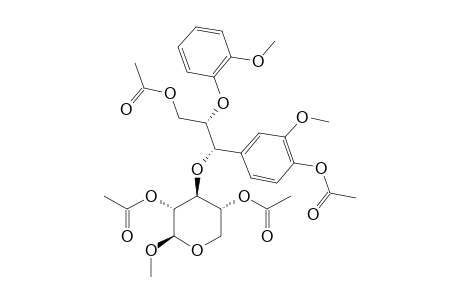 2R,3R;(2R,3R)-1-(4-ACETOXY-3-METHOXYPHENYL)-1-O-(1-O-METHYL,3-DEOXY-2,4-DI-O-ACETYL-BETA-D-XYLOPYRANOS-3-YL)