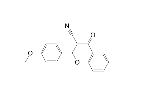 6-Methyl-4-oxo-2-(4-methoxylphenyl)-3,4-dihydro-2H-chromene-3-carbonitrile