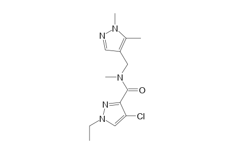 4-Chloranyl-N-[(1,5-dimethylpyrazol-4-yl)methyl]-1-ethyl-N-methyl-pyrazole-3-carboxamide