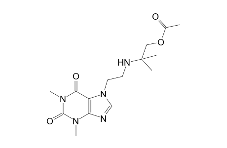 7-{2-[(1,1-dimethyl-2-hydroxyethyl)amino]ethyl}theophylline acetate (ester)