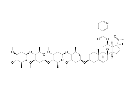 #11;12-O-NICOTINOYLLINEOLON-3-O-BETA-D-OLEANDROPYRANOSYL-(1->4)-BETA-D-OLEANDROPYRANOSYL-(1->4)-BETA-D-CYMAROPYRANOSYL-(1->4)-BETA-D-CYMAROPYRANOSIDE