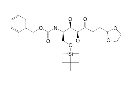 BENZYL-[(1R,2R,3S)-1-(TERT.-BUTYLDIMETHYLSILANYLOXYMETHYL)-6-(1,3-DIOXOLAN-2-YL)-2,3-DIHYDROXY-4-OXO-HEXYL]-CARBAMATE