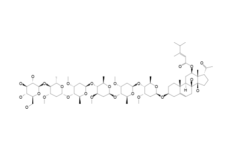 CYNANCHOGENIN-3-O-BETA-D-GLUCOPYRANOSYL-(1->4)-ALPHA-L-OLEANDROPYRANOSYL-(1->4)-BETA-D-CYMAROPYRANOSYL-(1->4)-BETA-D-OLEANDROPYRANOSYL-(1->