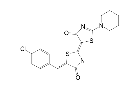 5-(4-CHLOROPHENYLMETHYLIDENE)-2'-PIPERIDIN-1-YL-2,5'-BITHIAZOLYLIDENE-4,4'-DIONE