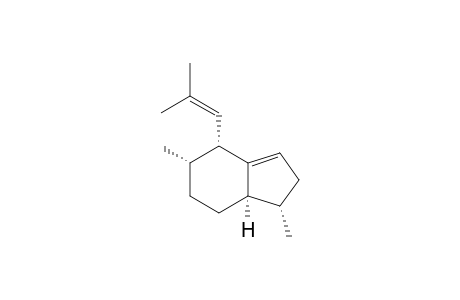 PACIFIGORGIA-1(9),10-DIENE;(-)-(1S,4R,5S,7AR)-2,4,5,6,7,7A-HEXAHYDRO-1,5-DIMETHYL-4-(2-METHYL-1-PROPENYL)-1H-INDENE