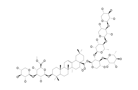 SCABEROSIDE-HC2;3-O-BETA-[XYLOPYRANOSYL-(1->3)-(6-O-METHYL)-GLUCURONOPYRANOSYL]-ECHINOCYSTIC-ACID-28-O-[XYLOPYRANOSYL-(1->3)-XYLOPYRANOSYL-(1->4)-