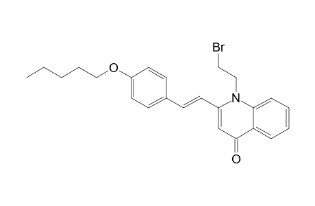 1-(2-BROMOETHYL)-2-[(1'E)-(4''-PENTOXYPHENYL)-ETHENYL]-4(1H)-QUINOLONE