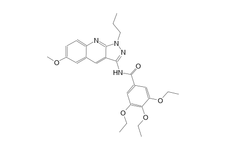 3,4,5-triethoxy-N-(6-methoxy-1-propyl-1H-pyrazolo[3,4-b]quinolin-3-yl)benzamide