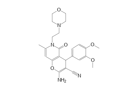 2-amino-4-(3,4-dimethoxyphenyl)-7-methyl-6-[2-(4-morpholinyl)ethyl]-5-oxo-5,6-dihydro-4H-pyrano[3,2-c]pyridine-3-carbonitrile