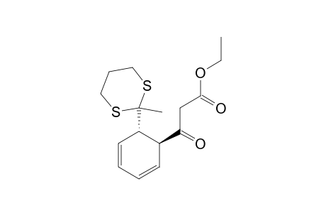 2,4-Cyclohexadiene-1-propanoic acid, 6-(2-methyl-1,3-dithian-2-yl)-.beta.-oxo-, ethyl ester, trans-