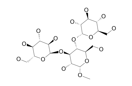 ALPHA-D-GLUCOPYRANOSYL-(1->3)-[ALPHA-D-GLUCOPYRANOSYL-(1->4)]-1-O-METHYL-ALPHA-D-GLUCOPYRANOSIDE