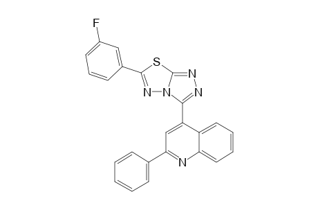 6-(META-FLUOROPHENYL)-3-CINCHOPHENY-1,2,4-TRIAZOLO-[3,4-B]-1,3,4-THIADIAZOL