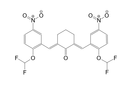 (2E,6E)-2,6-bis[2-(difluoromethoxy)-5-nitrobenzylidene]cyclohexanone